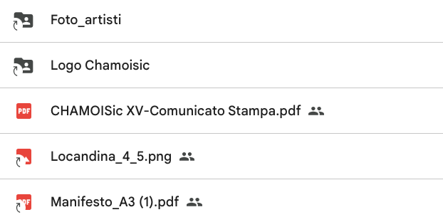 CHAMOISic XV Edizione - preview cartella stampa